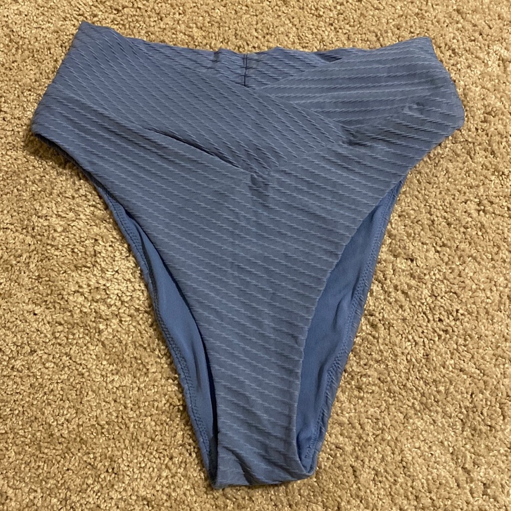 aerie high waisted crossover cheeky bikini bottoms